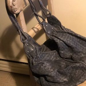 Leather braided purse